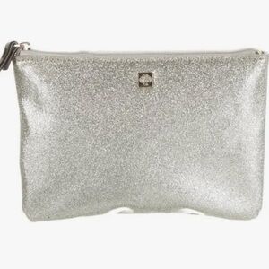 Kate Spade Silver Glitter Pouch